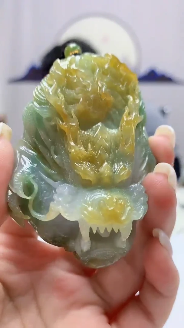 定制翡翠未镶嵌5060ms-毛货挂件92