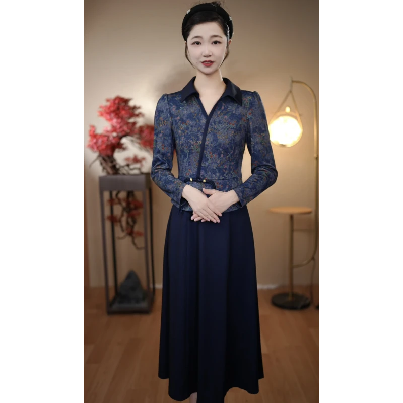（CS1）2025夏季新款妈妈气质改良旗袍连衣裙【裙角飞扬】