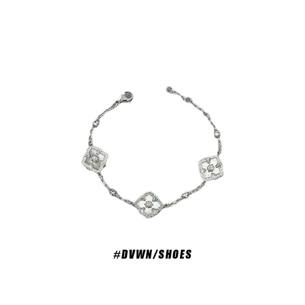 铜合金珐琅手链 【妹妹设计STUDIO】银白色宫廷风手链