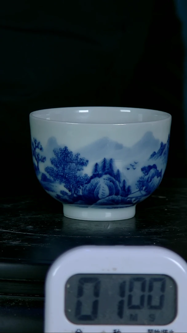 【闪购商品】杯青花精绘山氺图杯