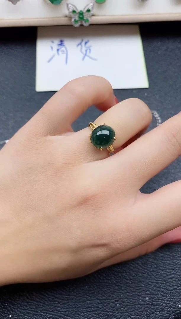 【闪购商品】翡翠戒指银S925镶嵌11111