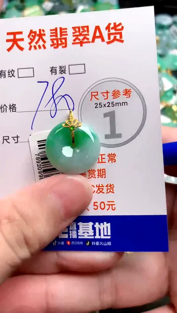 翡翠18K金镶嵌颈饰0348082279