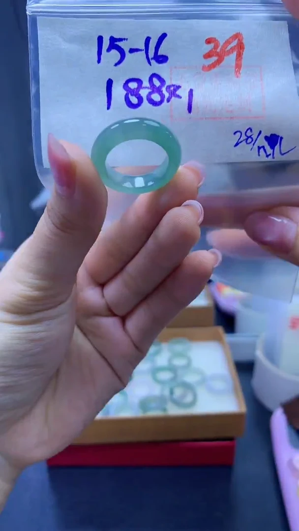 未镶嵌定制翡翠戒圈#188元-毛货需精细抛光