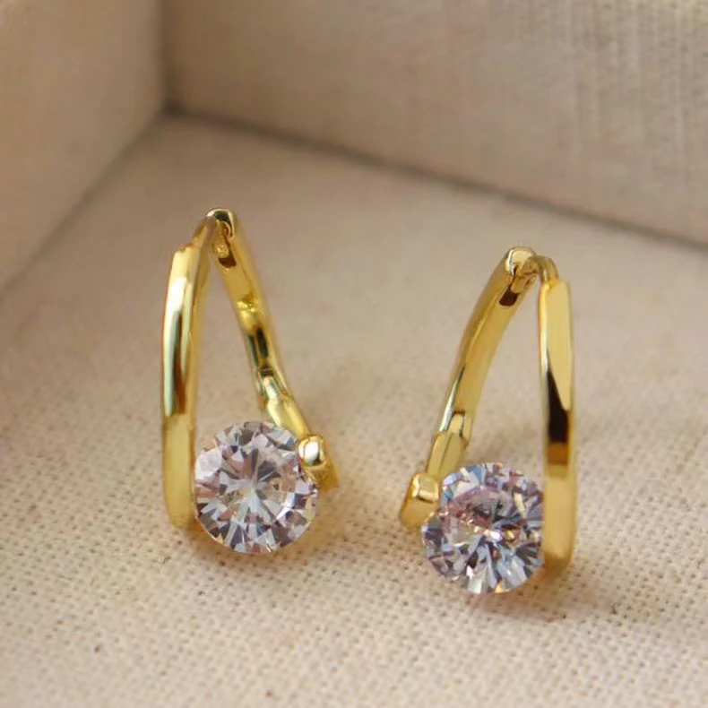 铜合金耳饰 屿希 【人鱼泪】欧美时尚轻奢百搭气质耳钉M215