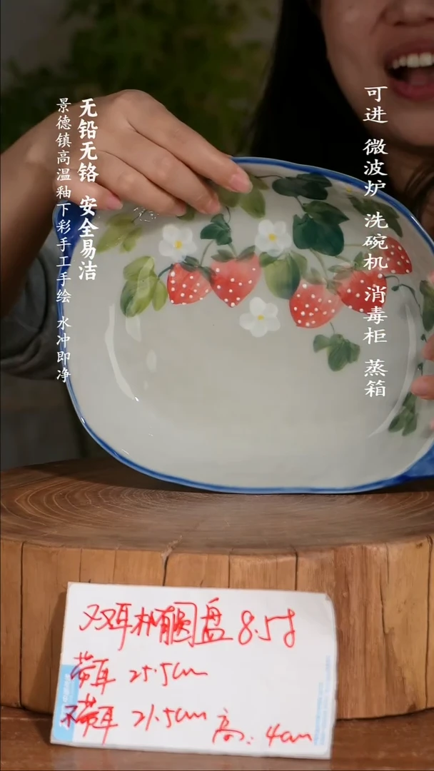 碗陶瓷景德镇高温瓷釉下彩手绘陶瓷