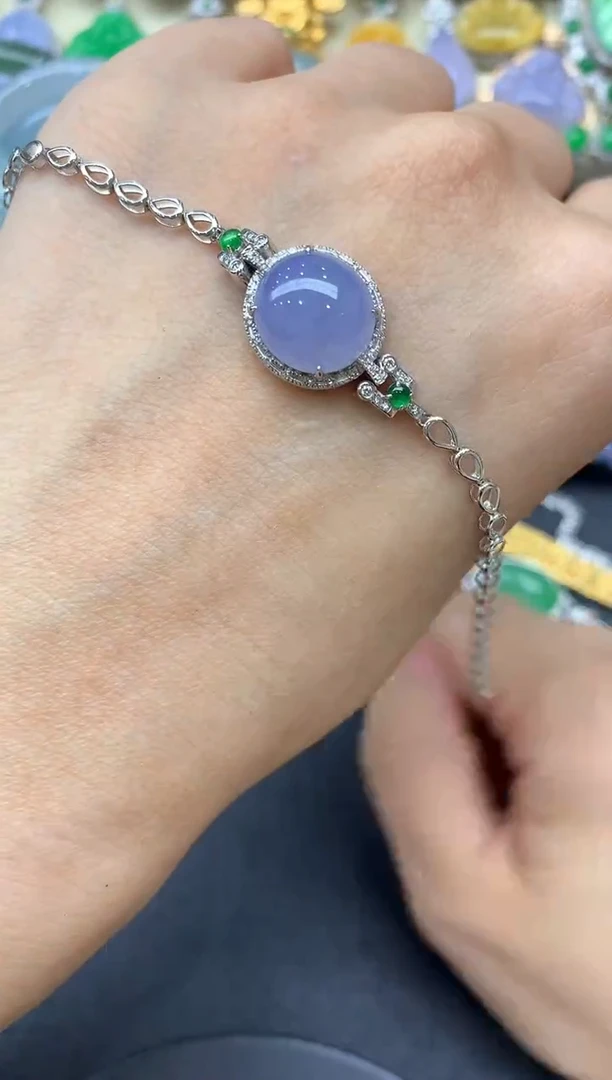 【闪购商品】翡翠手串18K金镶嵌431-中国好珍宝