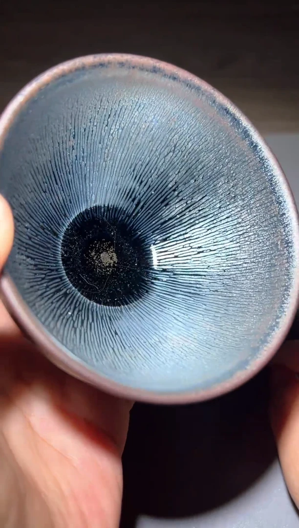 茶盏建窑建盏 杨飞银毫