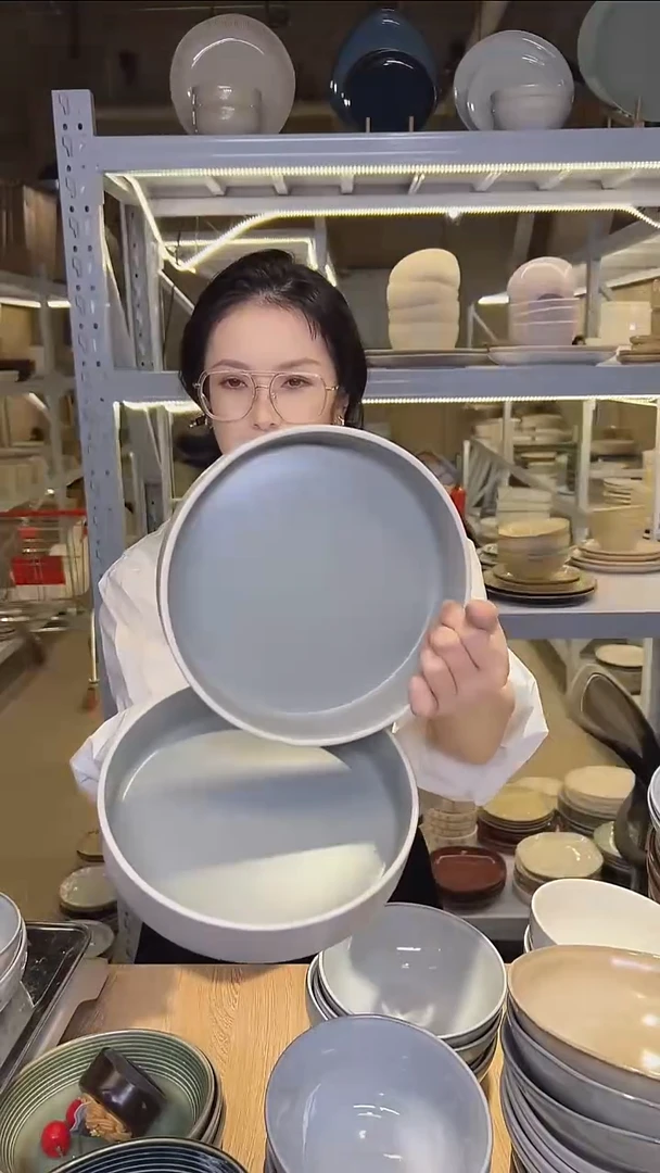 瓷265外贸尾货高温釉下彩陶瓷餐具默认微瑕