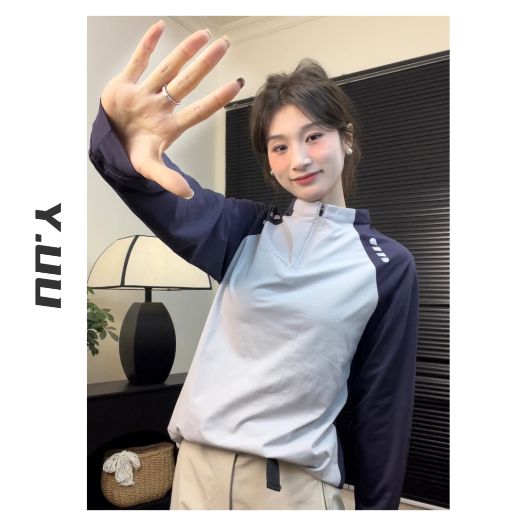 【虞UU】户外美式！春夏男女速干防晒吸汗运动健身训练服速干长袖T恤