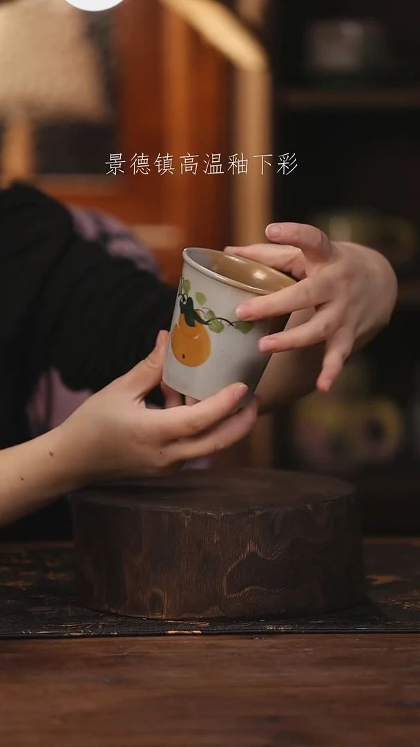 陶瓷景德镇高温釉下手绘陶瓷@L370@