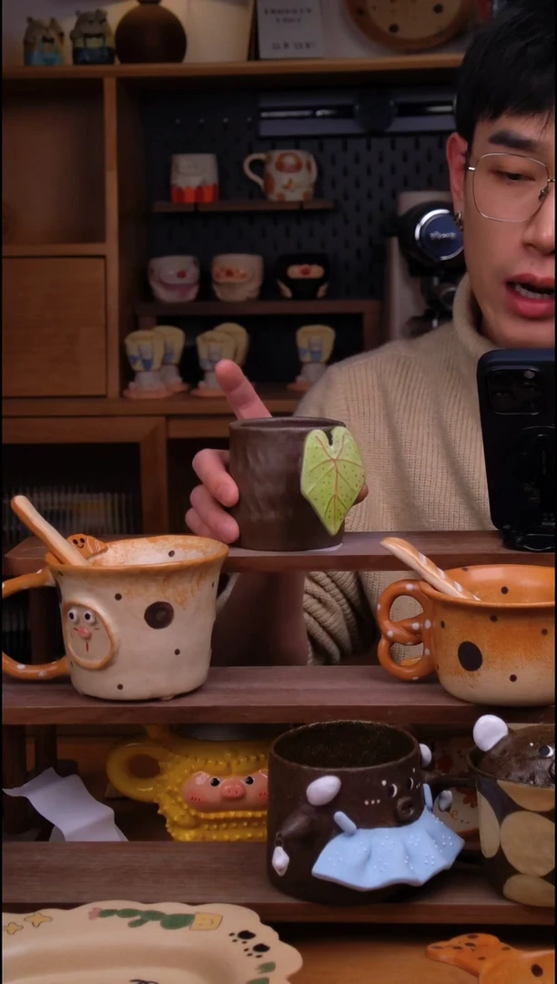 杯子陶景德镇可爱设计师款陶瓷13号