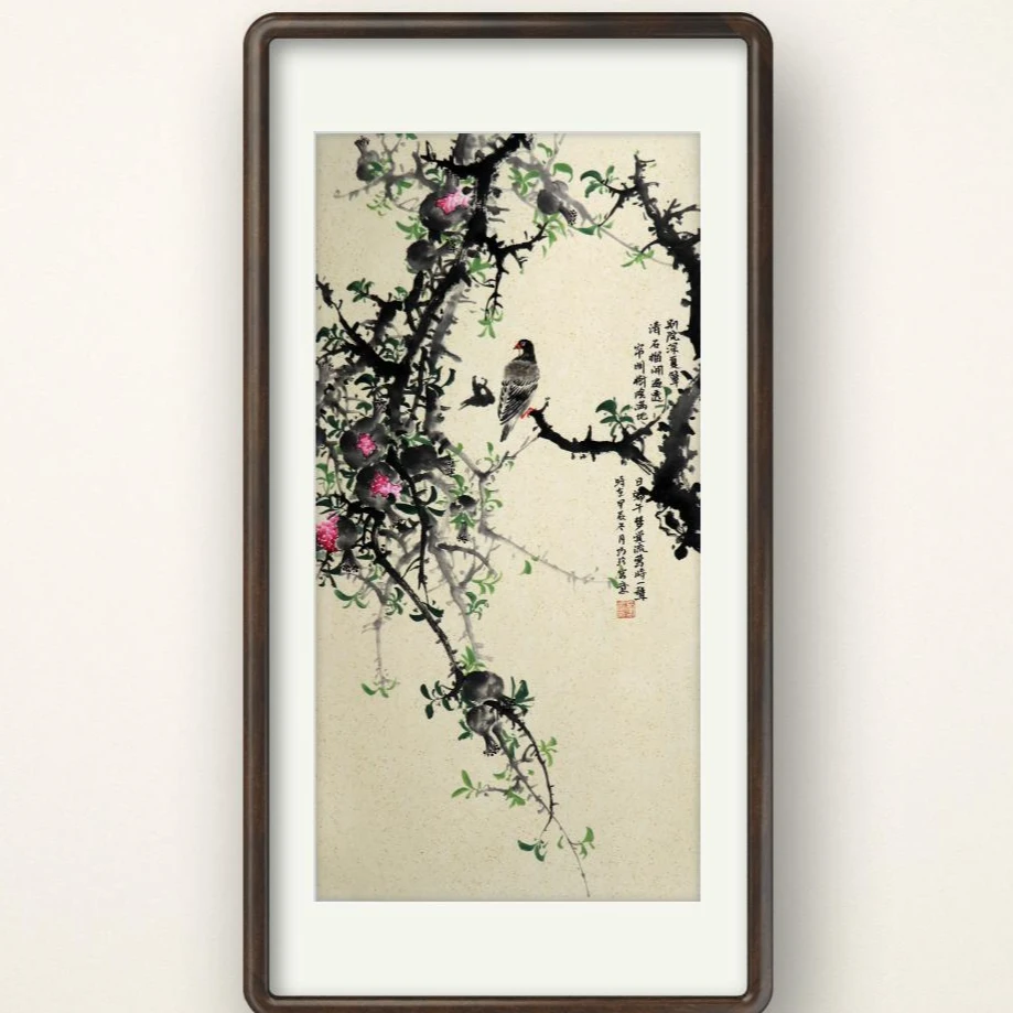 卢巧玲LQL-250106-2S-02石榴2平尺 装框