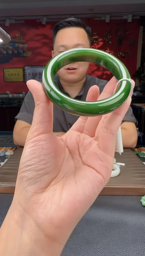 和田玉未镶嵌颈饰碧玉正装手镯55-61