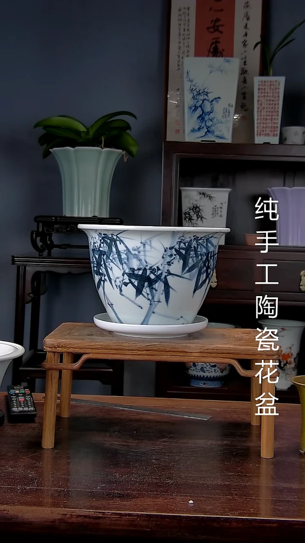 景德镇手工陶瓷花盆