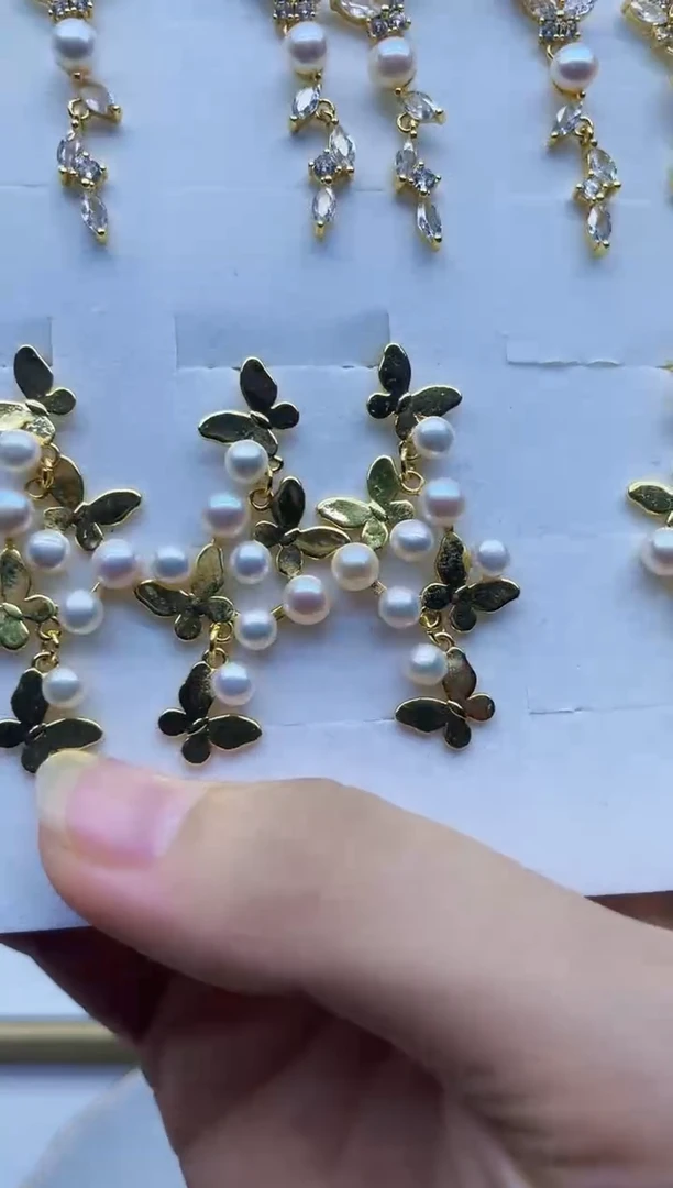 未镶嵌耳饰淡水珍珠耳环多样性发其一