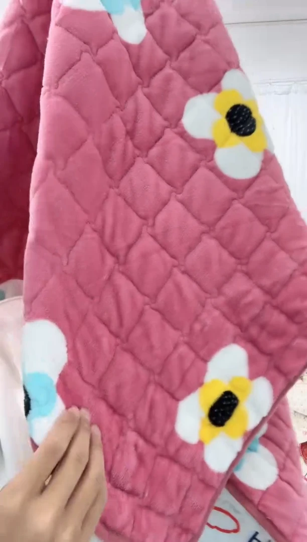 棉140*200不是纯棉绒床盖94号微瑕