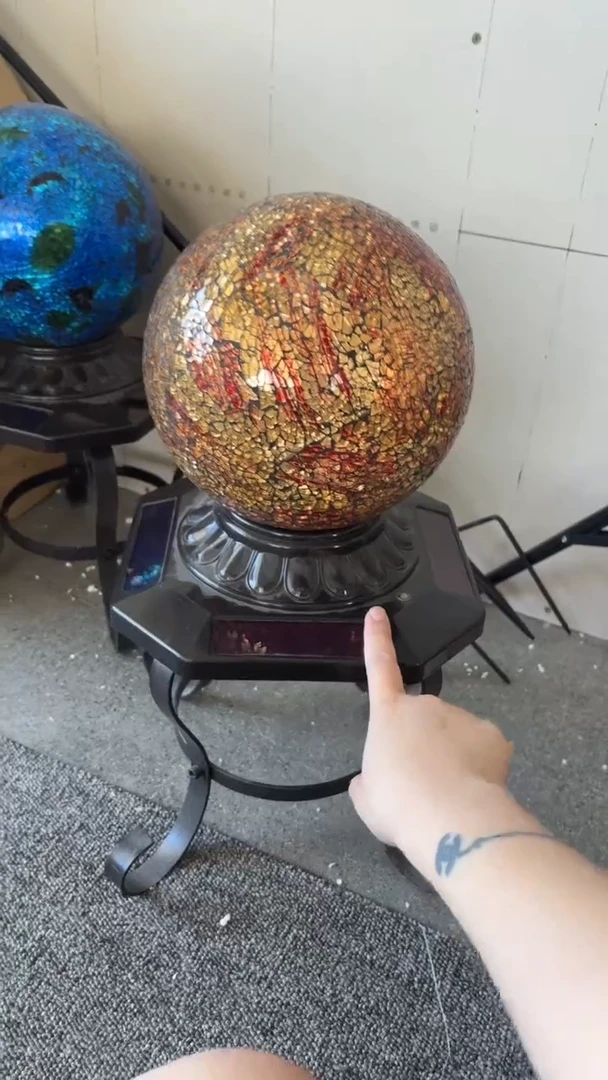 太阳能裂纹灯（黄色） 一件包邮
