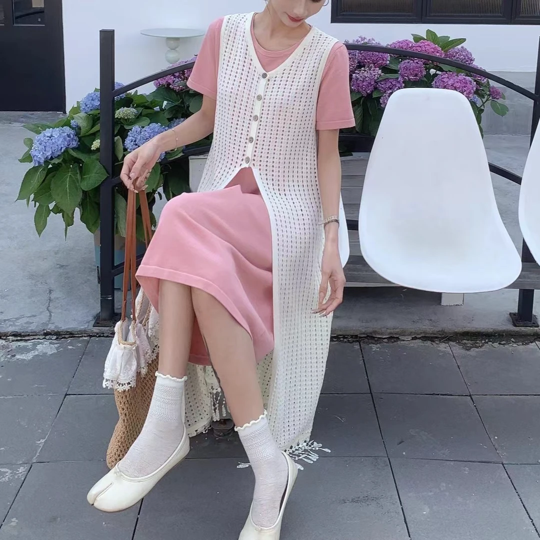 【101-200】2025年夏季百款法式针织显瘦休闲宽松气质洋气连衣裙