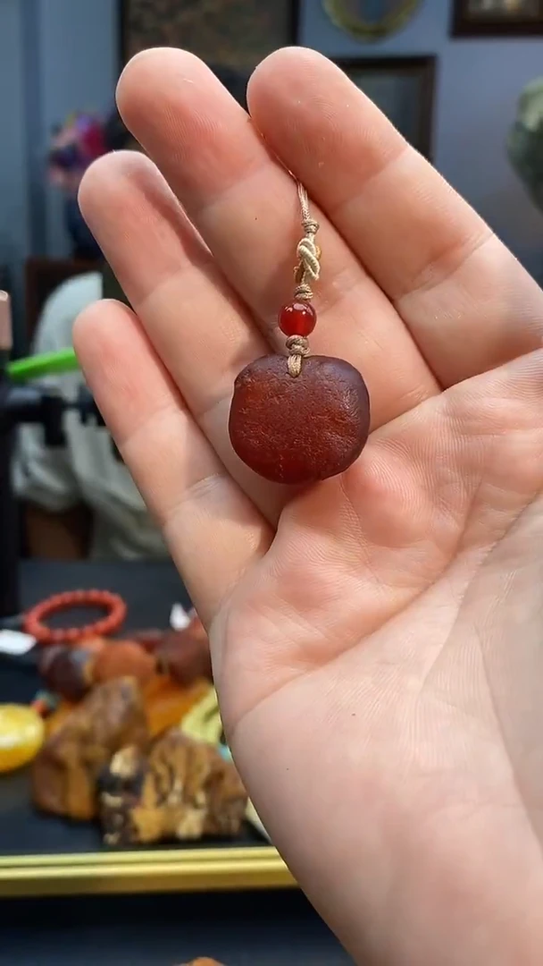 琥珀颈饰未镶嵌手机链