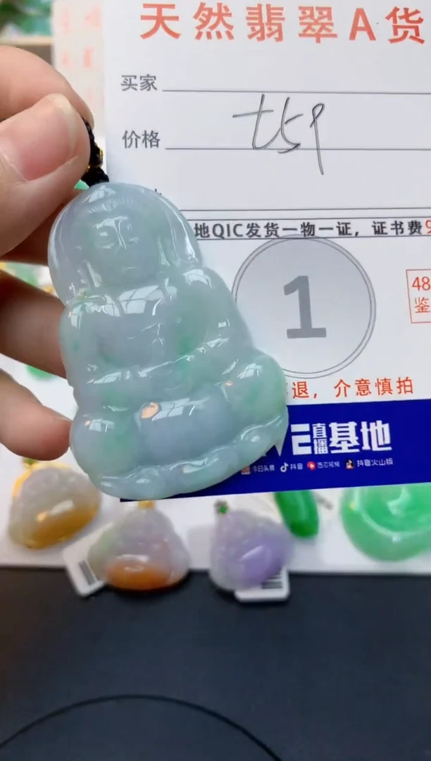 颈饰未镶嵌翡翠天然缅甸A货翡翠百元以上9元证书费自理