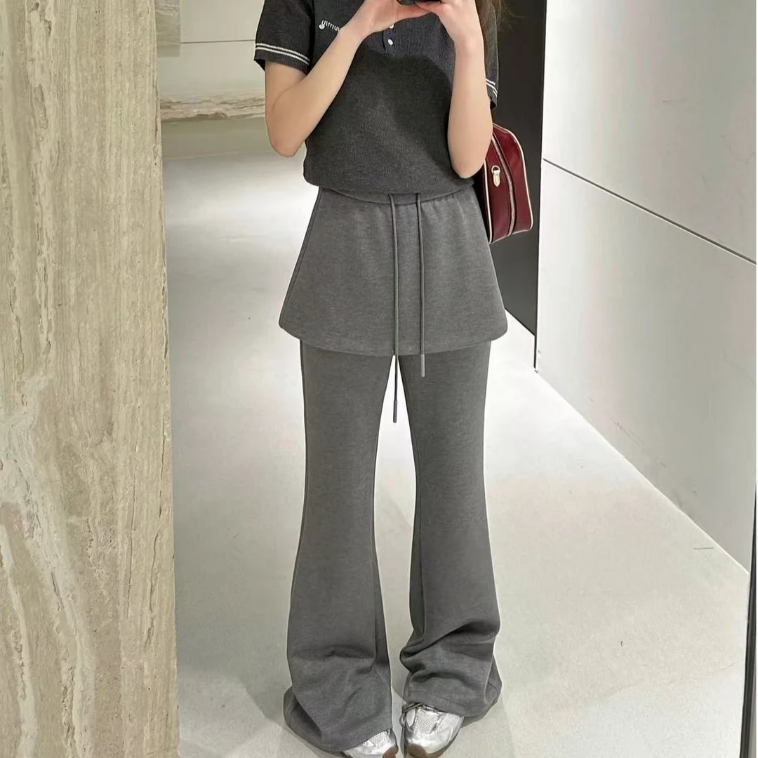 027版型一绝~抽绳屁帘高腰喇叭裤