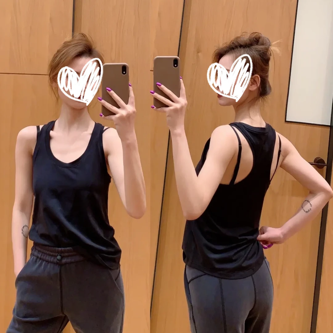 LoveT背心 兰精天丝砂洗空气层女士背心清凉舒适透气裸感6987