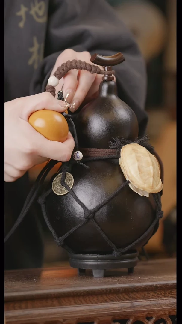 【闪购商品】178号精品天然大漆工艺防渗内胆酒葫芦~