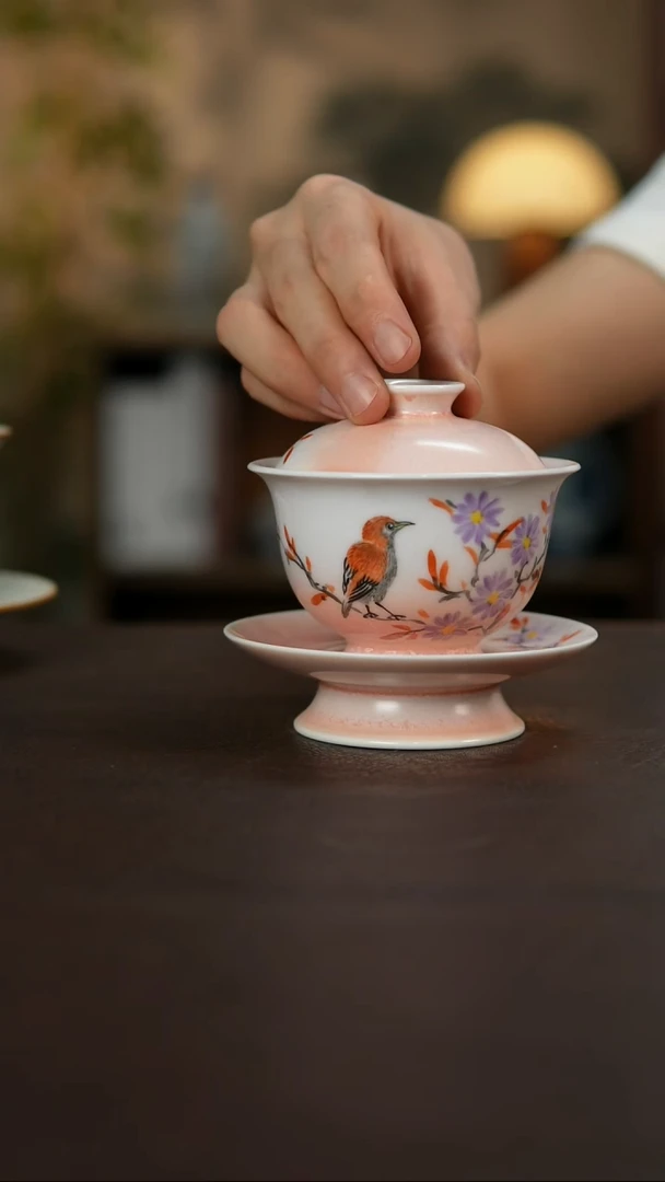 杯景德镇陶瓷杯碗柴烧多人