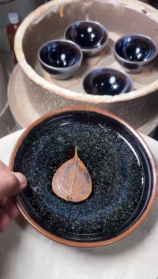 茶盏213 微瑕 叶紫建盏叶紫建盏