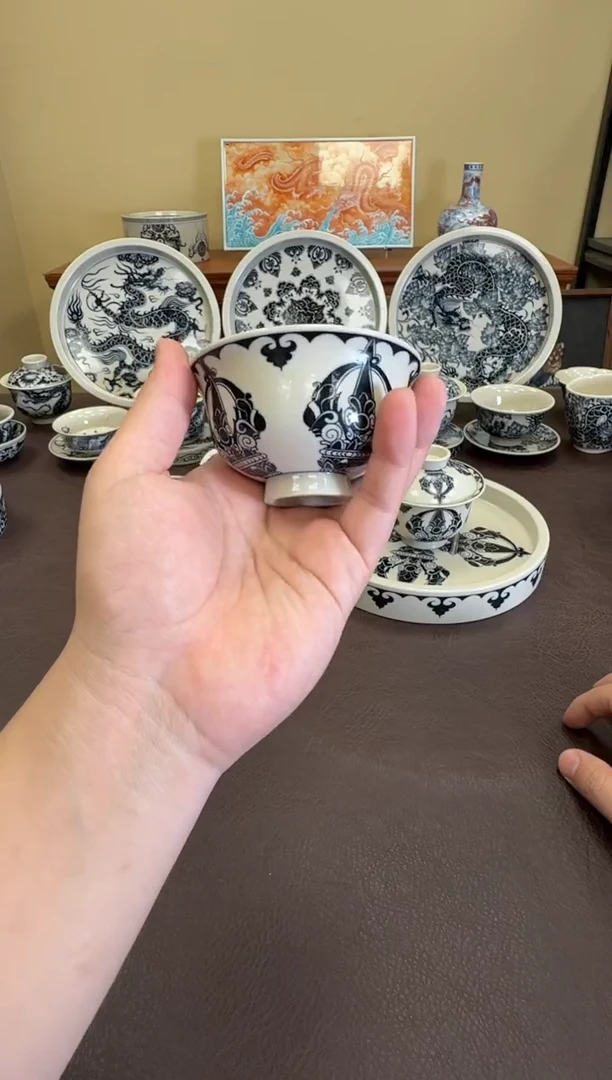 二号釉金刚杵压手杯