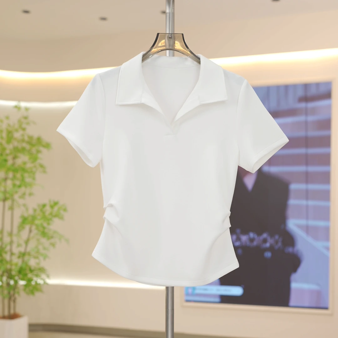 浅雯【认准正版】夏季新款百搭显瘦女士T恤-T98127