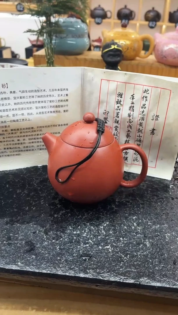 茶壶紫砂朱泥龙蛋壶（单壶）