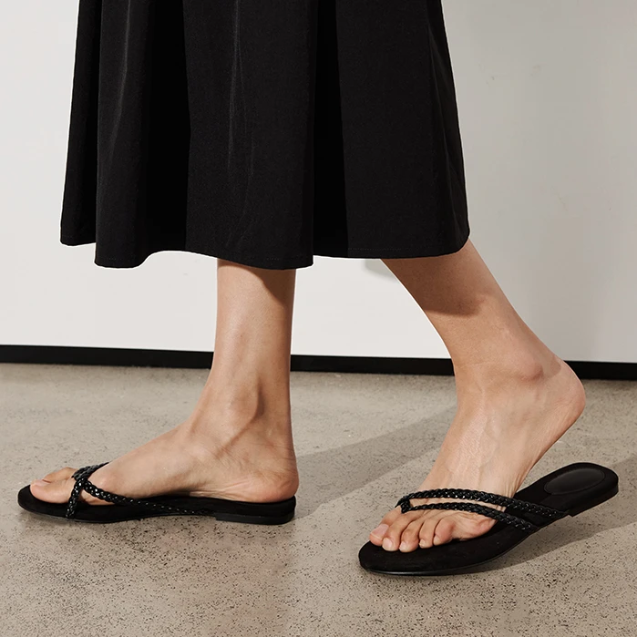 【大G精选】编织夹趾拖极简人字拖海边沙滩度假平底