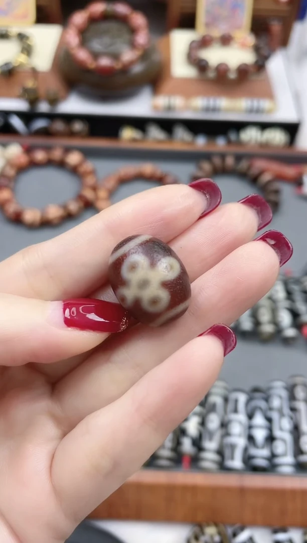 【闪购商品】玛瑙/玉髓珠珠未镶嵌红肉五闪