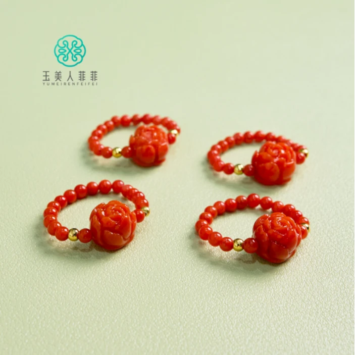 石惑珠宝·南红戒圈约15mm#多样性发一