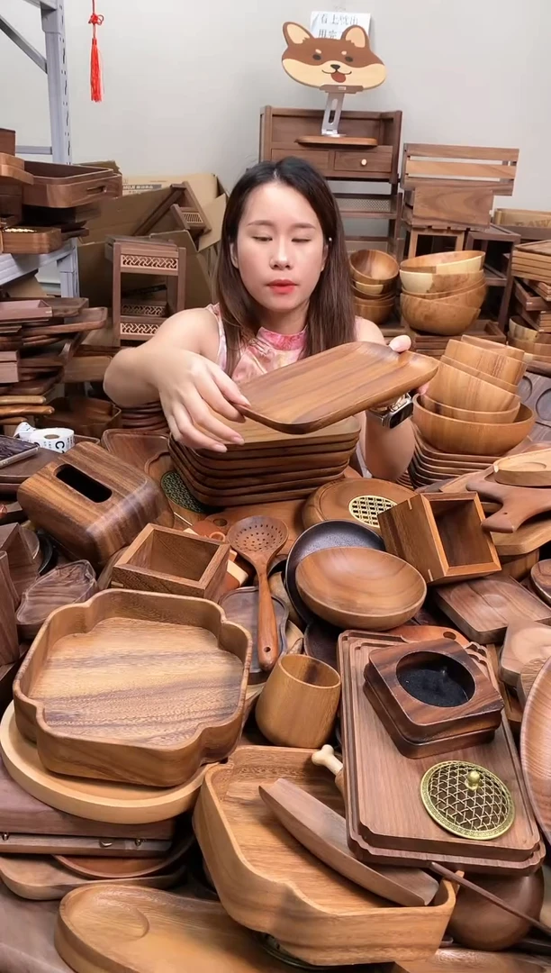 木  南美胡桃木长方盘25*16.5*2cm  整木