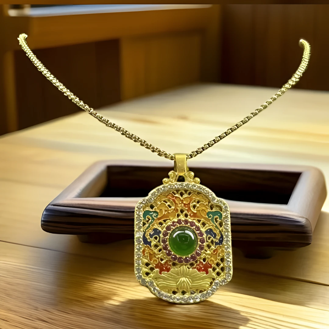 ｛小军高端甄选｝D101绿色蛋面吊坠