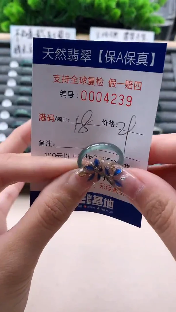 未镶嵌戒指翡翠4239