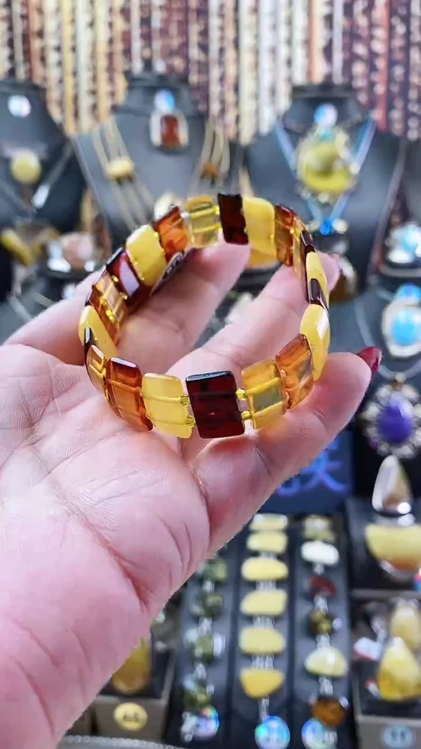 未镶嵌琥珀手链多宝手牌