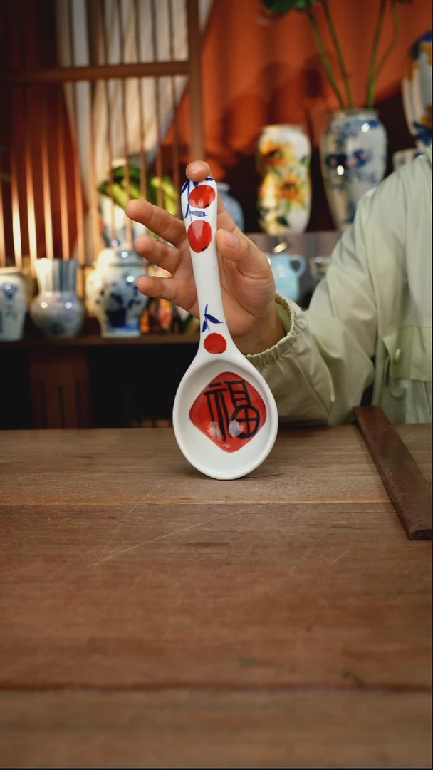 瓷片【简家甄选】景德镇设计师釉下手绘陶瓷餐具