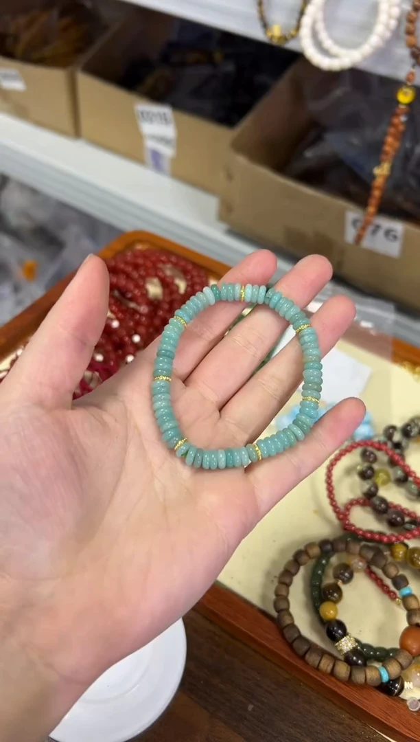 【闪购商品】天河石手链未镶嵌天河石精工蝶珠款手链