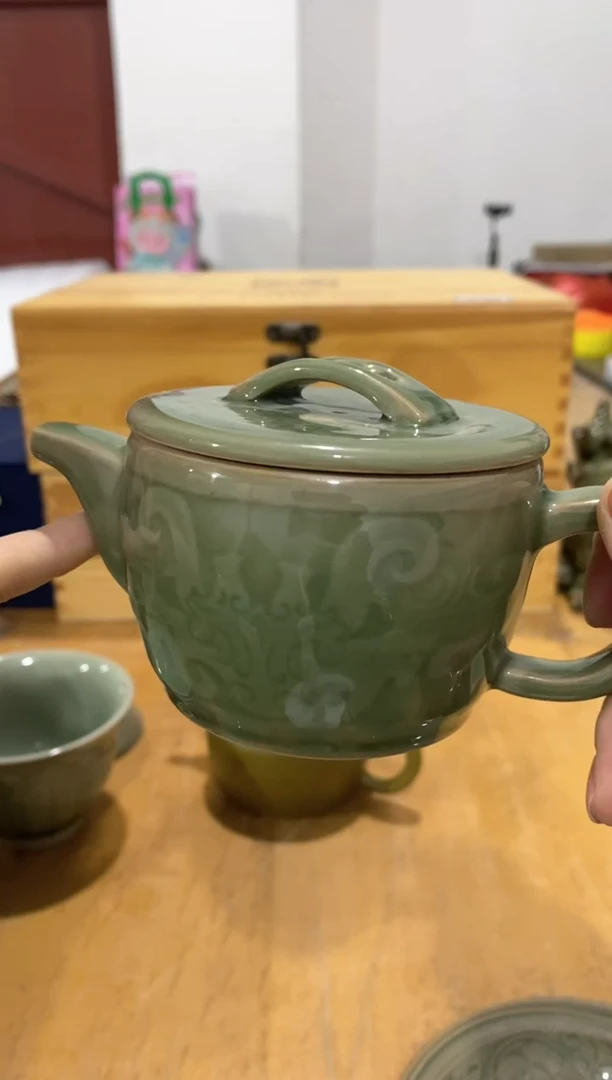 耀州窑日**山新品 黑泥汉瓦壶 227    一把