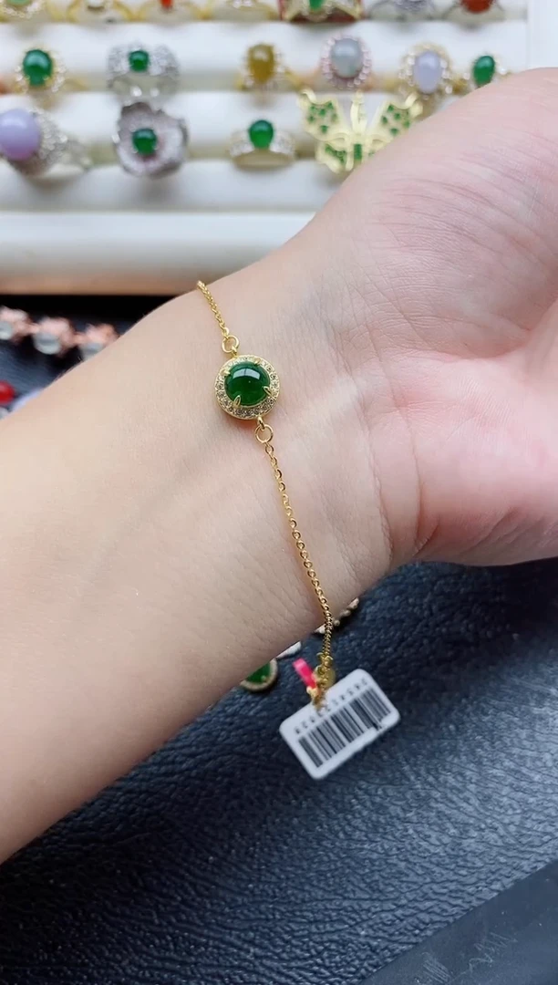 银S925镶嵌戒指翡翠1