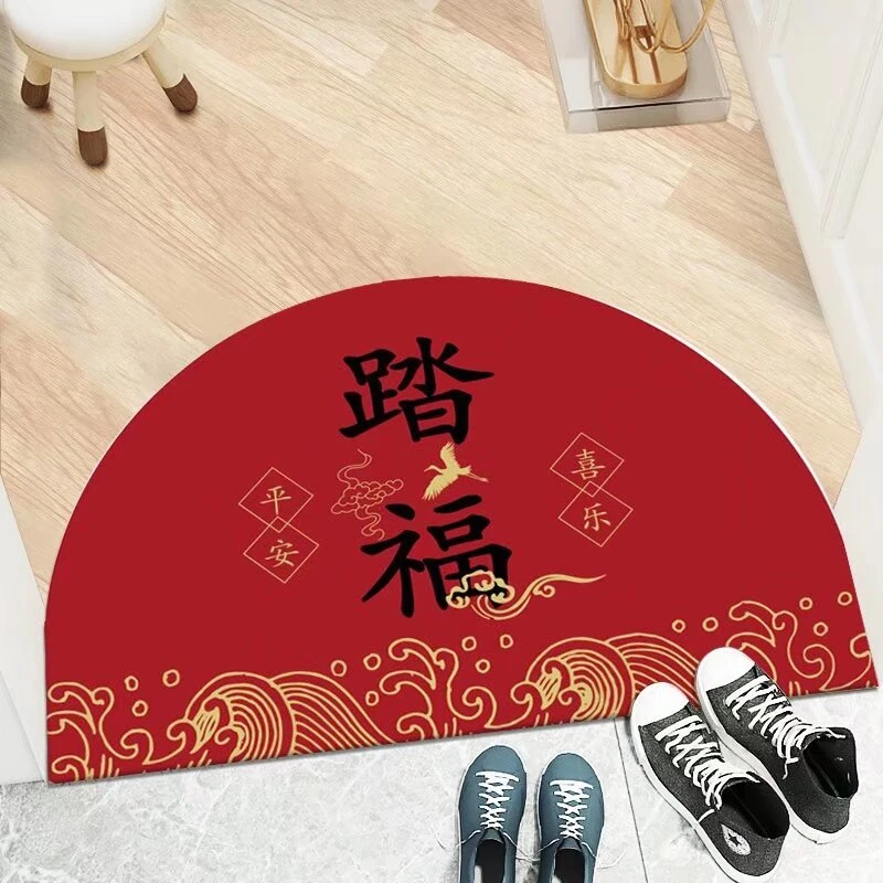 硅藻泥半圆垫子玄关大门口客厅出门地垫入户大门口浴室厕所吸水垫