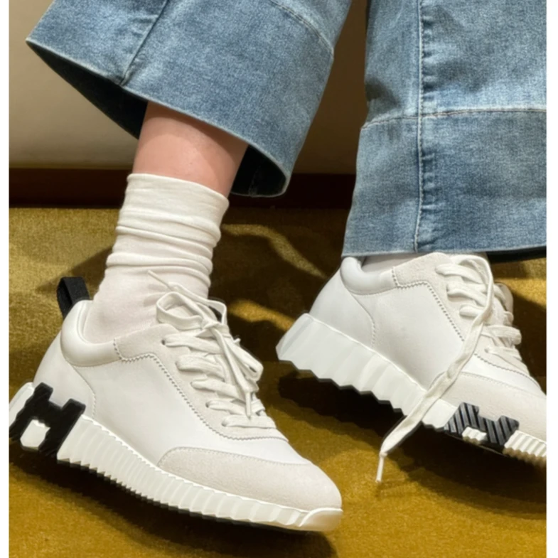 未使用 Hermes/爱马仕 汤/TP031063/Bouncing 运动鞋 白色