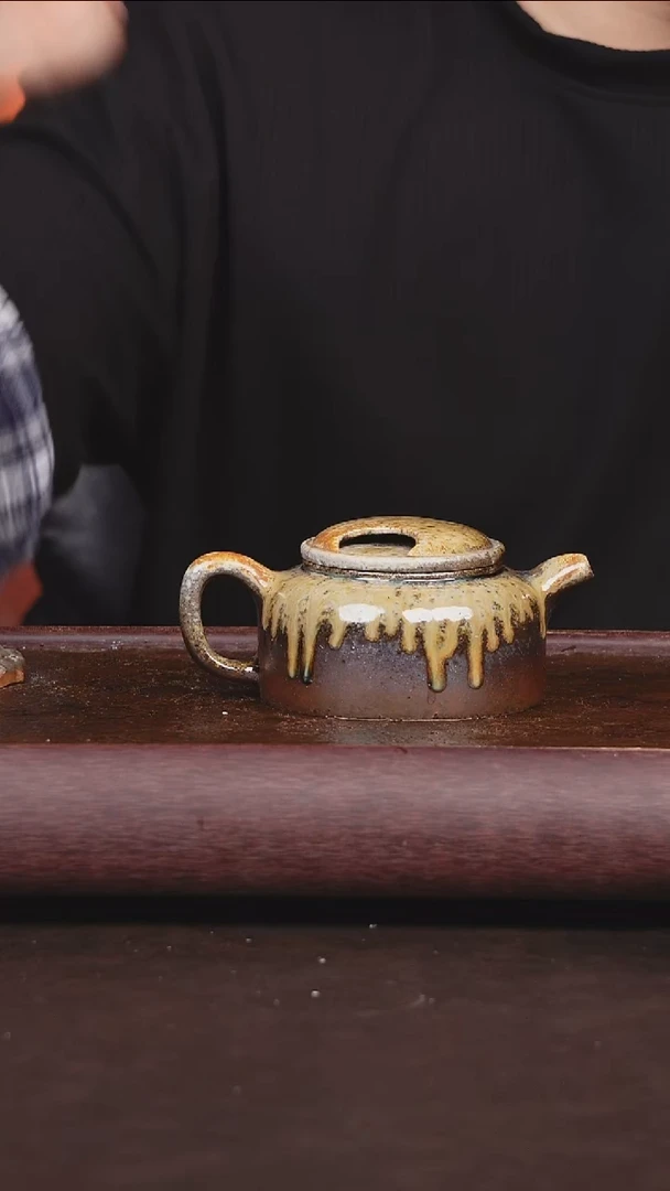 茶壶紫砂柴烧 牛盖莲子