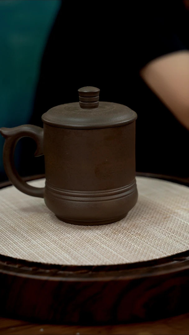 茶壶紫砂盖杯紫泥