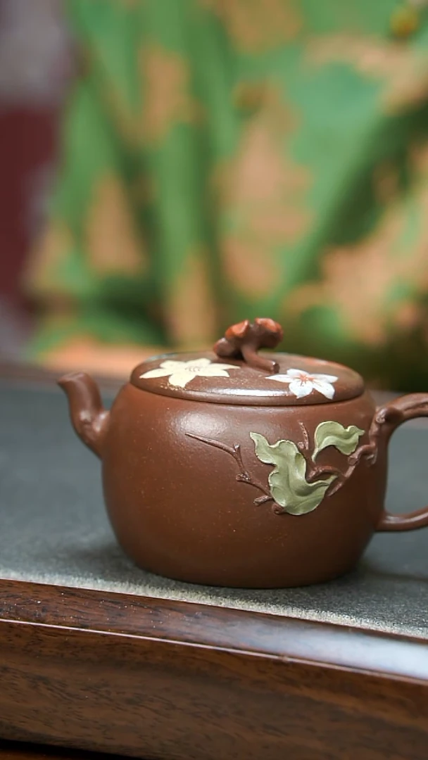 【闪购商品】紫砂茶壶紫泥繁花壶