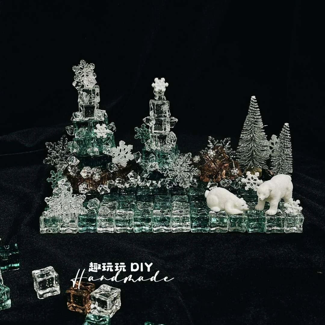 落基山脉星空细闪DIY冰块