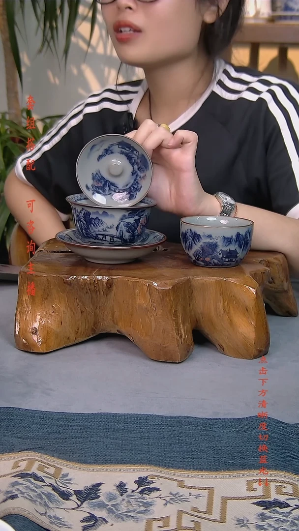 简装家用款2件套 老陶泥开片纹陶瓷茶具